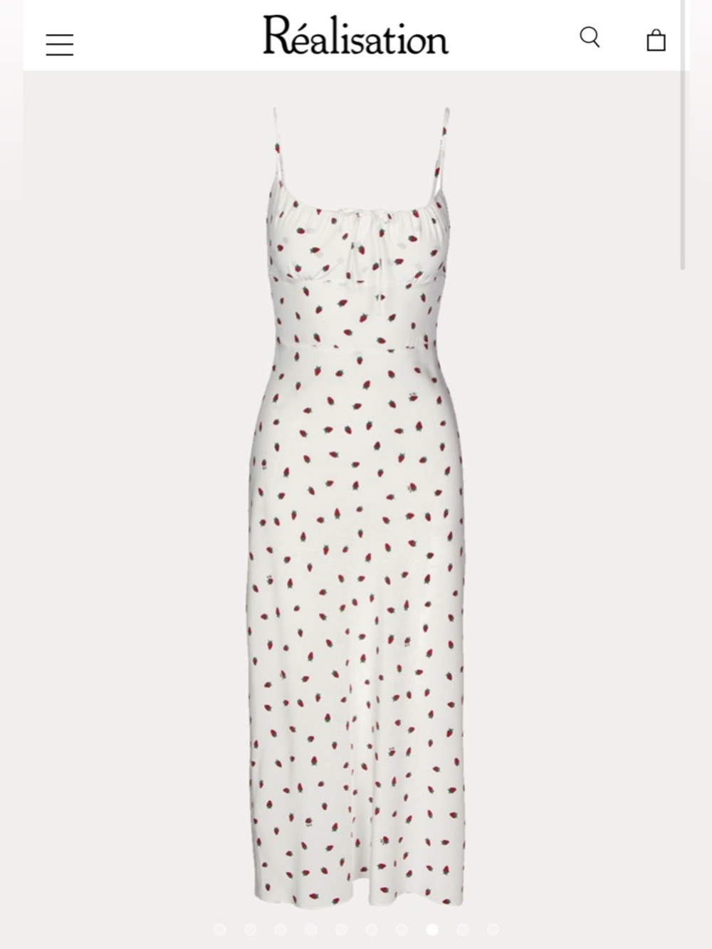 Realisation Par NEW THE ALBA in White Strawberry+Tote bag
Never Worn, NEW,Size L